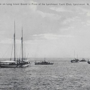#1698 View on Long Island Sound In Front of Larchmont Yacht Club, Larchmont 1908