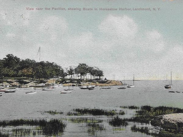 No. 2765 View near the Pavilion showing Boats in Horseshoe Harbor, Larchmont 1909