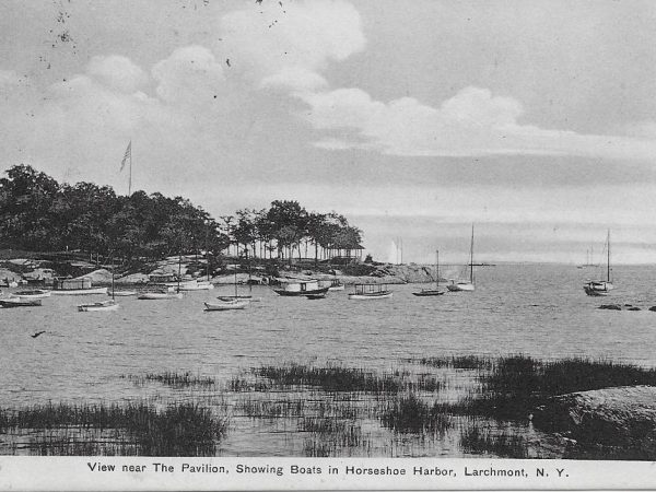 No. 3216 View near The Pavilion Showing Boats in Horseshoe Harbor, Larchmont 1907