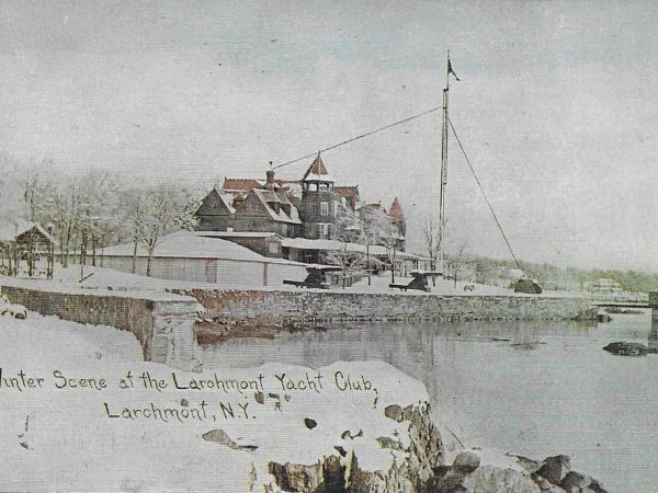 No. 3353 A Winter Scene at the Larchmont Yacht Club, 1910 WITH CUSTOM FRAMING