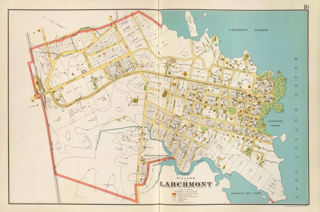 antique larchmont map