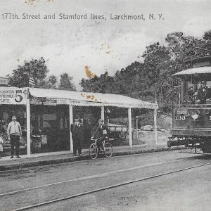 #4049 Terminal of the 177th Street and Stamford lines, Larchmont Trolley 1911