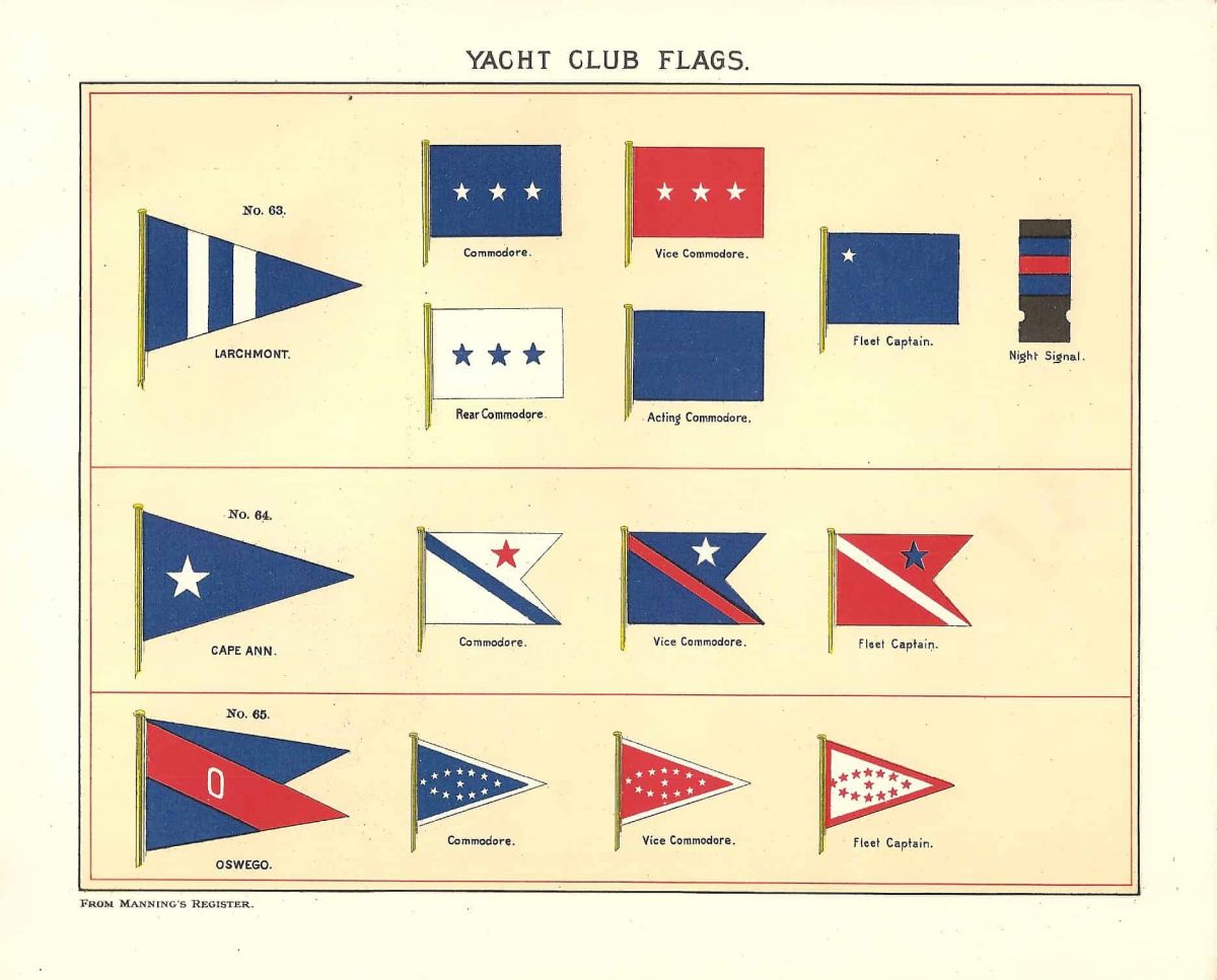 No. 2800 Yacht Club Flags, 1893 Circle 7 Framing
