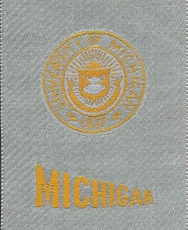 No. 2668 University of Michigan tobacco silk, 1910