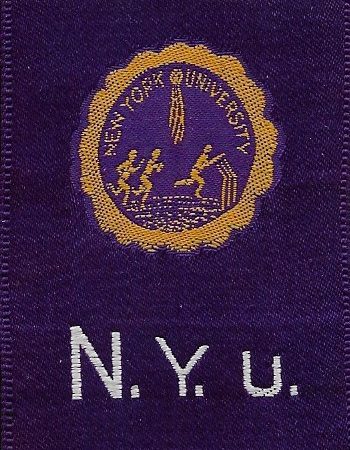 No. 3325 New York University tobacco silk, 1910