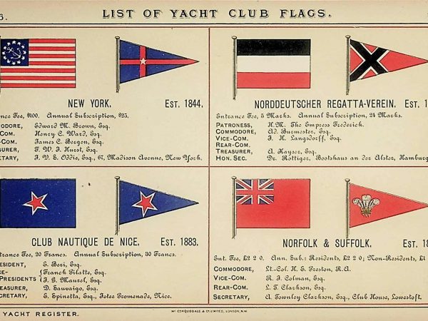 No. 5319 Yacht Flags (including New York Yacht Club), 1895/6