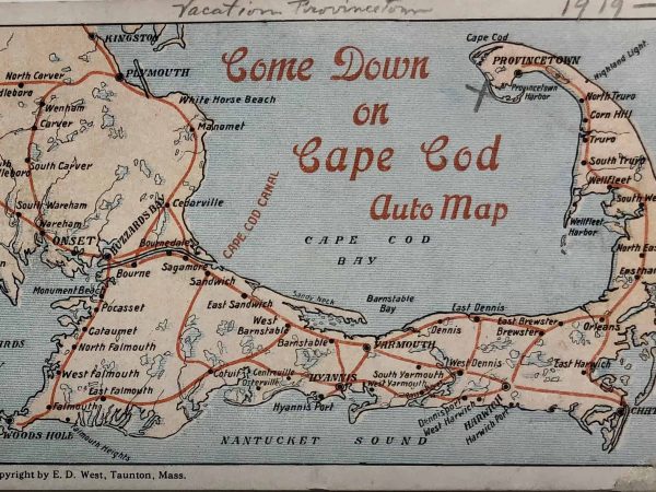 No. 5287 Cape Cod Auto Map, 1919