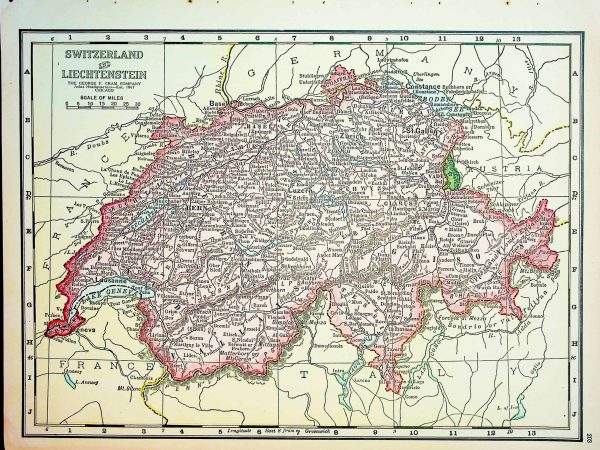 No. 2496b Switzerland & Lichtenstein circa 1919