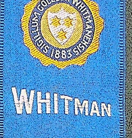 No. 5367 Whitman College tobacco silk, 1910