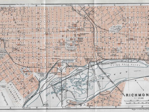 No.5648 Original 1909 small Map of Richmond, Virginia