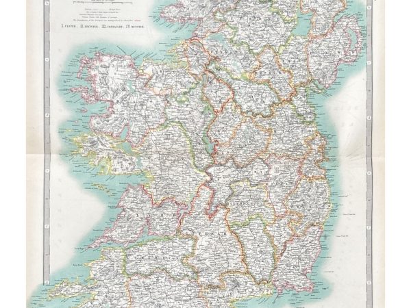 No.6294 Original 1908 Map of Ireland