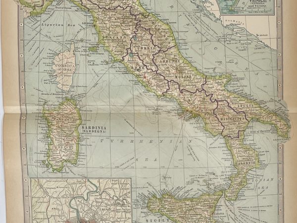 No. 6227 Original map of Italy 1911